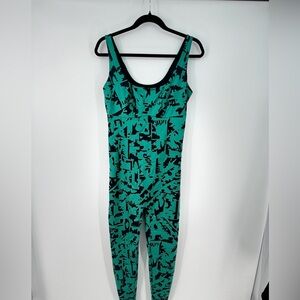 Yitty Turquoise Sleeveless Tank Top Skinny Leg Jumpsuit